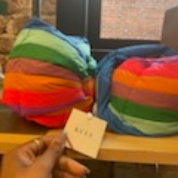 Nwt $248 Kule Puffed striped scarf - Picture 3 of 3